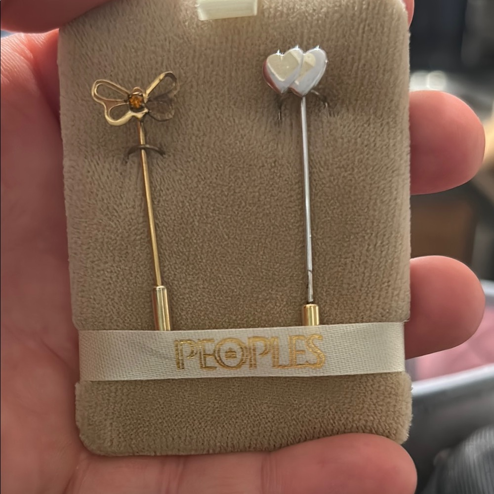 Gold and Silver Brooch Set
